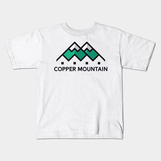 Copper Mountain Colorado Ski Badge Sticker snow Kids T-Shirt by gurvindersohi3